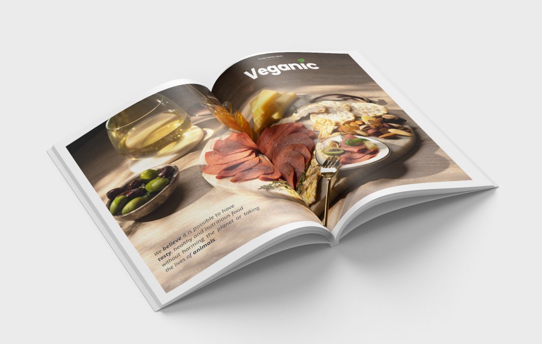 Veganic catalogue graphic design